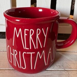 Rae Dunn Red Holiday Camp Mug
